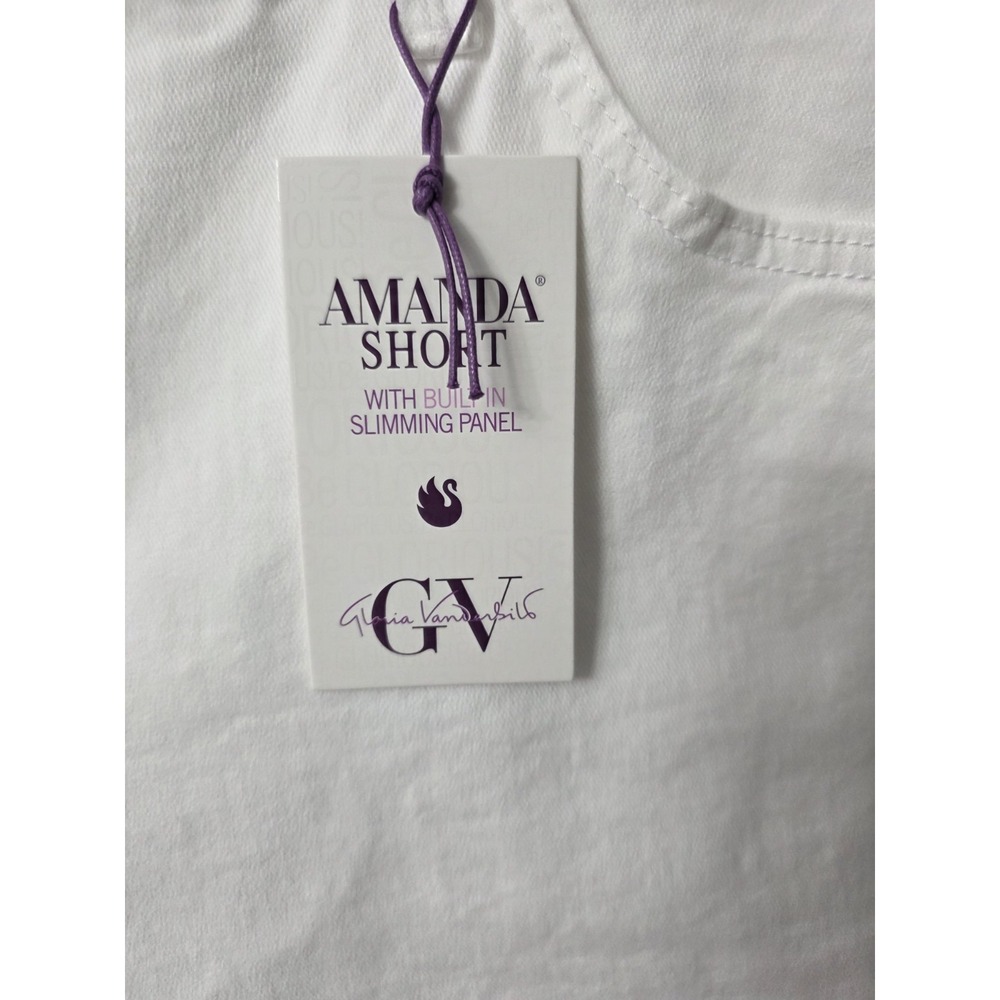 GLORIA VANDERBILT Amanda Shorts Lenght Classic Rise Women's SIZE 24W WhiteDenim - Picture 3 of 12